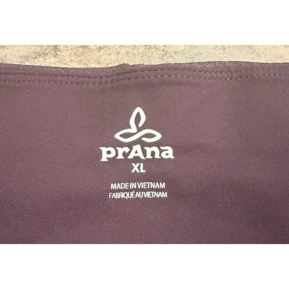 PRANA Misty Legging Purple Scrunch Ankle High Rise Stretch Active XL Texture - Picture 4 of 8